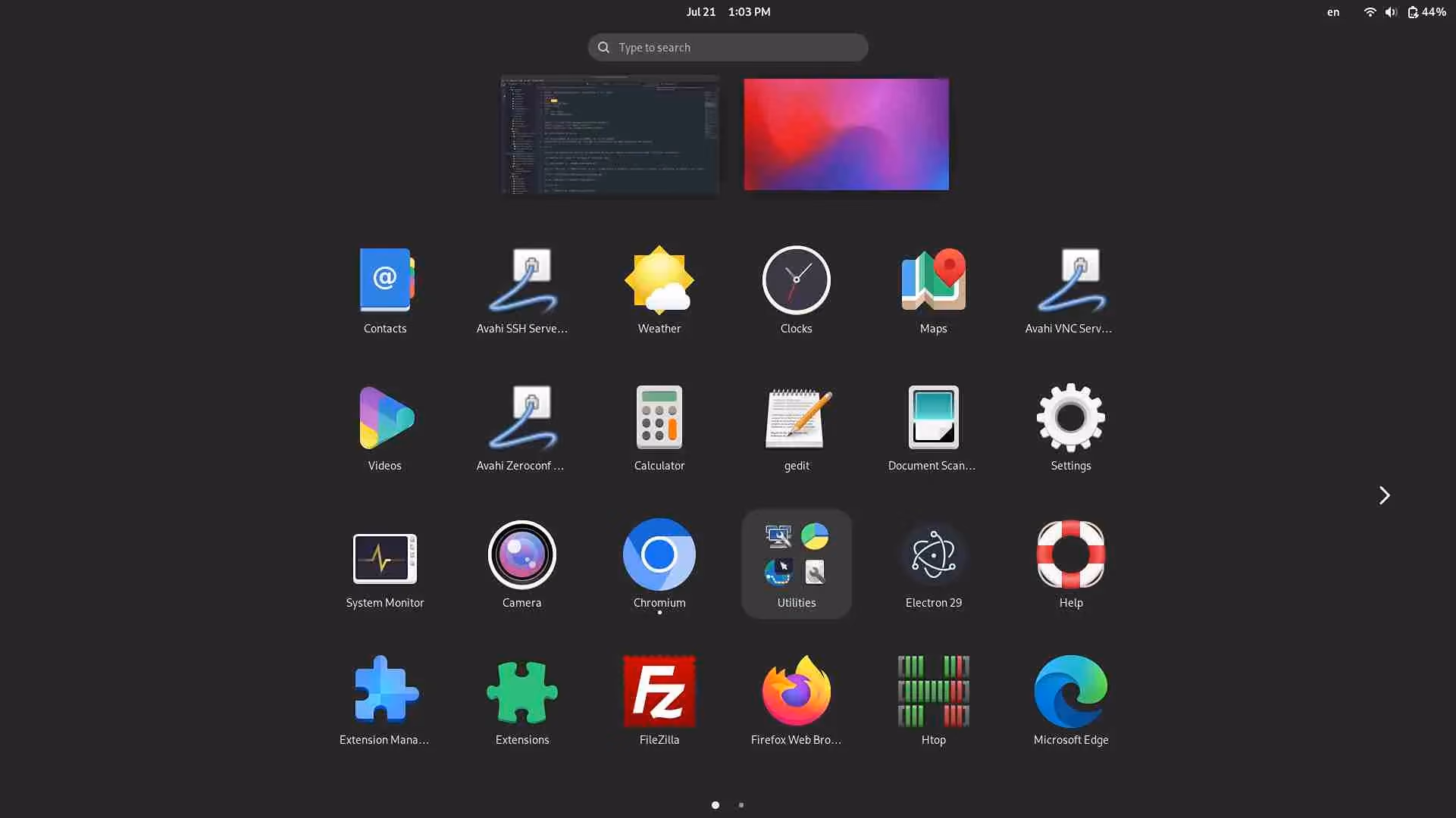 Arch Linux running the GNOME desktop