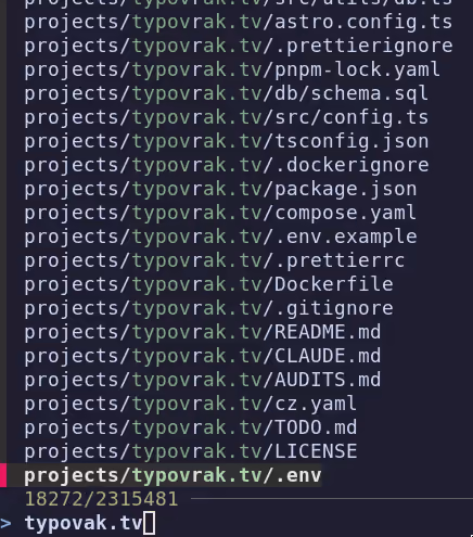 fzf narrowing a file search on the system