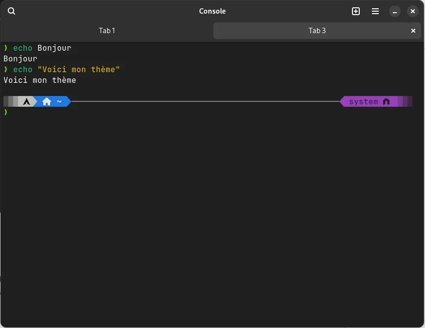The finished zsh prompt with Powerlevel10k